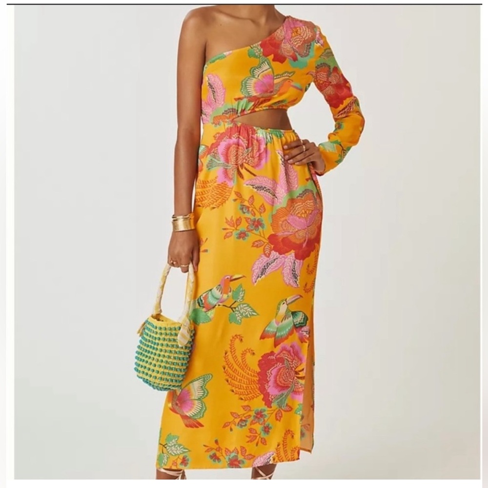 Farm Rio One Shoulder Dress- size small perfect condition